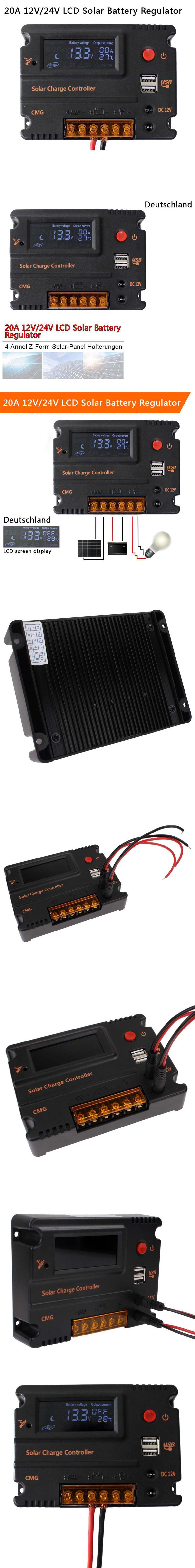 20A 12V 24V Auto Schalter MPPT Sonnenkollektor Batterie Regulator Ladegerät